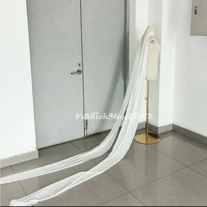 Chiffon Wedding Scarf in Champagne